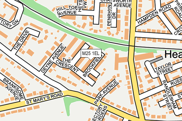 M25 1EL map - OS OpenMap – Local (Ordnance Survey)