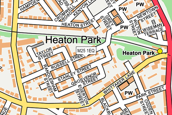 M25 1EQ map - OS OpenMap – Local (Ordnance Survey)