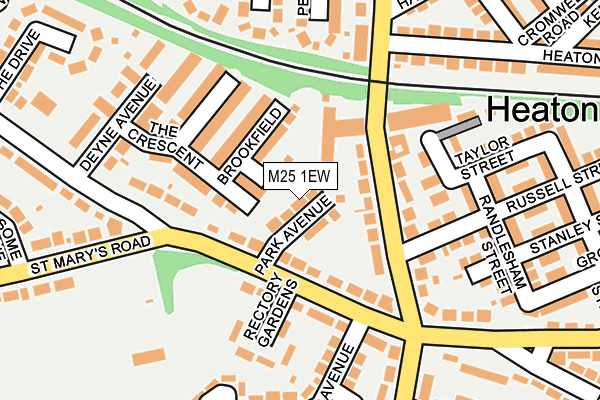 M25 1EW map - OS OpenMap – Local (Ordnance Survey)