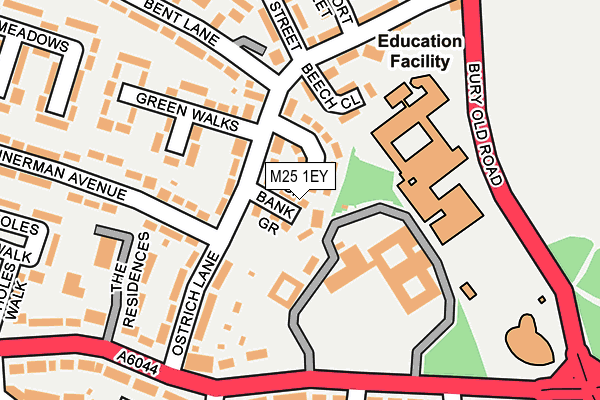 M25 1EY map - OS OpenMap – Local (Ordnance Survey)