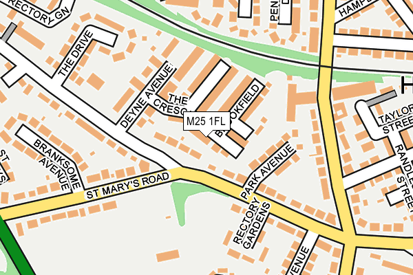 M25 1FL map - OS OpenMap – Local (Ordnance Survey)