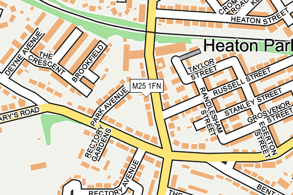 M25 1FN map - OS OpenMap – Local (Ordnance Survey)