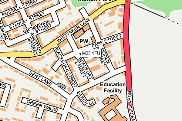 M25 1FU map - OS OpenMap – Local (Ordnance Survey)