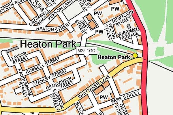 M25 1GQ map - OS OpenMap – Local (Ordnance Survey)