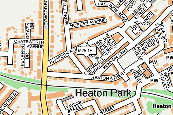 M25 1HL map - OS OpenMap – Local (Ordnance Survey)