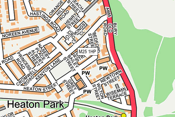 M25 1HP map - OS OpenMap – Local (Ordnance Survey)