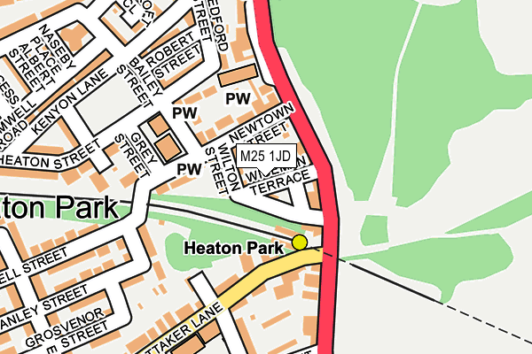 M25 1JD map - OS OpenMap – Local (Ordnance Survey)