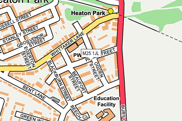 M25 1JL map - OS OpenMap – Local (Ordnance Survey)