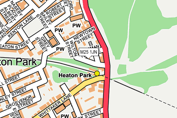 M25 1JN map - OS OpenMap – Local (Ordnance Survey)