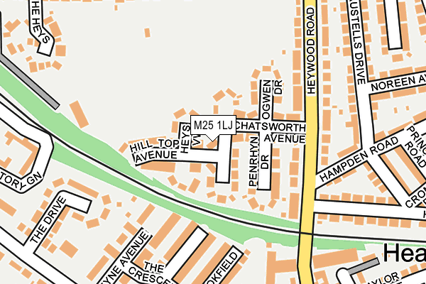 M25 1LJ map - OS OpenMap – Local (Ordnance Survey)