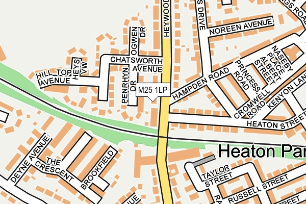 M25 1LP map - OS OpenMap – Local (Ordnance Survey)