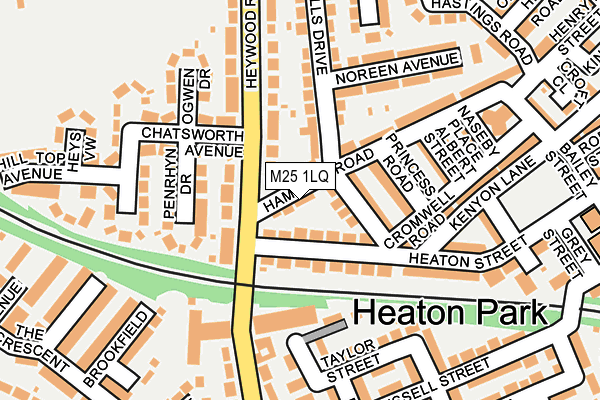 M25 1LQ map - OS OpenMap – Local (Ordnance Survey)