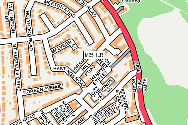 M25 1LR map - OS OpenMap – Local (Ordnance Survey)