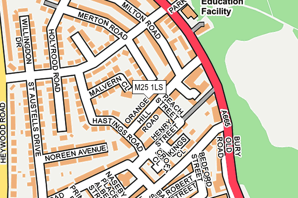 M25 1LS map - OS OpenMap – Local (Ordnance Survey)