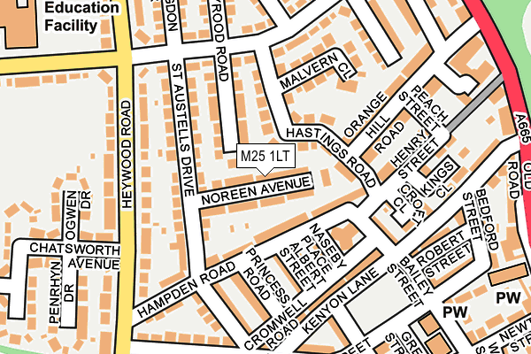 M25 1LT map - OS OpenMap – Local (Ordnance Survey)