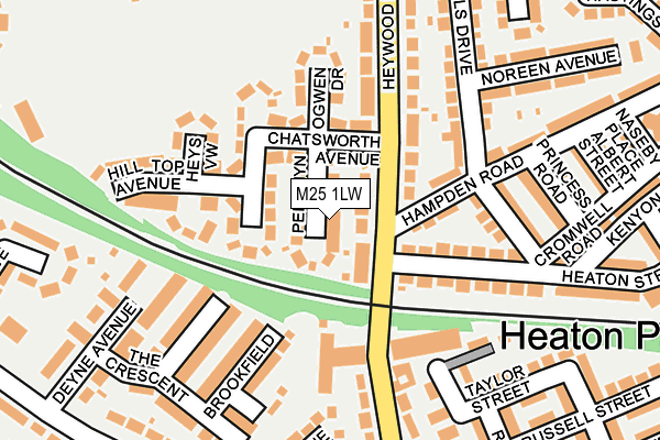 M25 1LW map - OS OpenMap – Local (Ordnance Survey)