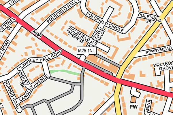 M25 1NL map - OS OpenMap – Local (Ordnance Survey)