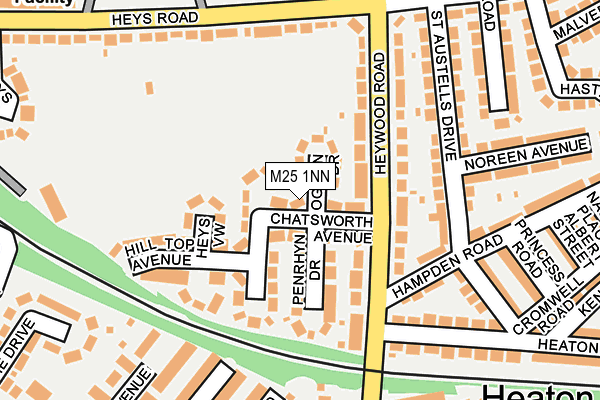 M25 1NN map - OS OpenMap – Local (Ordnance Survey)