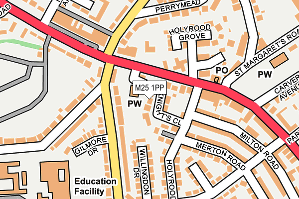 M25 1PP map - OS OpenMap – Local (Ordnance Survey)