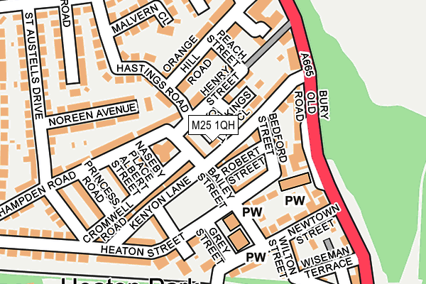 M25 1QH map - OS OpenMap – Local (Ordnance Survey)