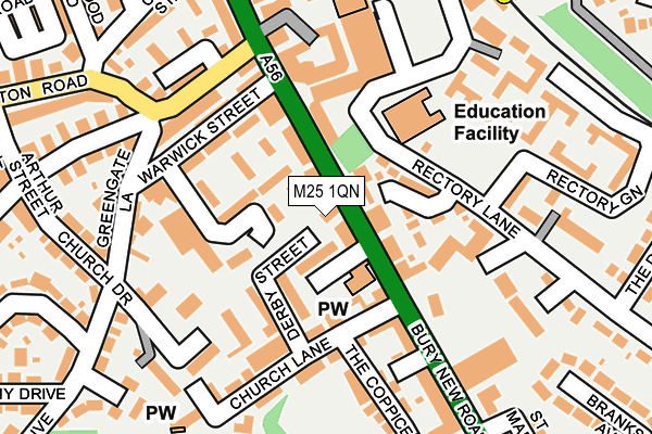 M25 1QN map - OS OpenMap – Local (Ordnance Survey)