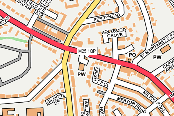 M25 1QP map - OS OpenMap – Local (Ordnance Survey)