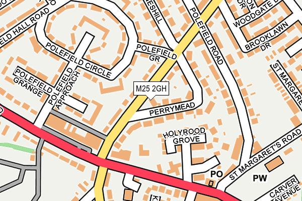 M25 2GH map - OS OpenMap – Local (Ordnance Survey)