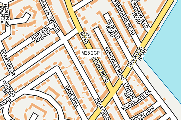 M25 2GP map - OS OpenMap – Local (Ordnance Survey)