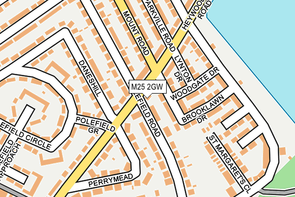M25 2GW map - OS OpenMap – Local (Ordnance Survey)