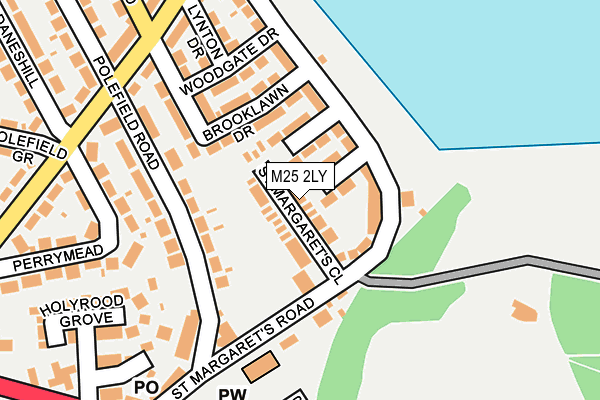 M25 2LY map - OS OpenMap – Local (Ordnance Survey)
