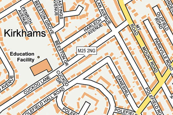 M25 2NG map - OS OpenMap – Local (Ordnance Survey)