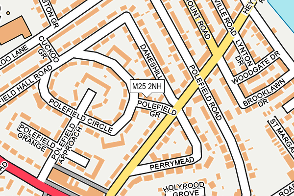 M25 2NH map - OS OpenMap – Local (Ordnance Survey)