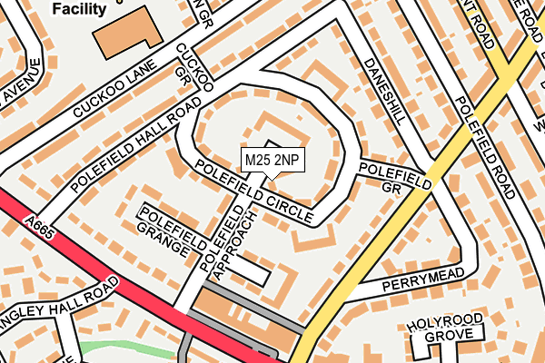 M25 2NP map - OS OpenMap – Local (Ordnance Survey)