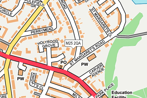 M25 2QA map - OS OpenMap – Local (Ordnance Survey)