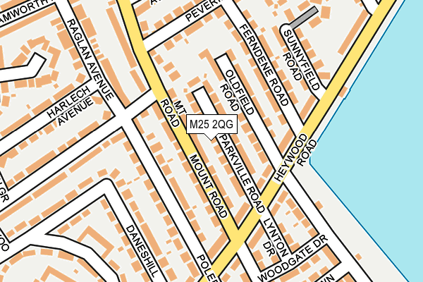 M25 2QG map - OS OpenMap – Local (Ordnance Survey)