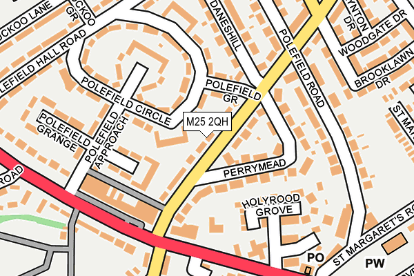 M25 2QH map - OS OpenMap – Local (Ordnance Survey)