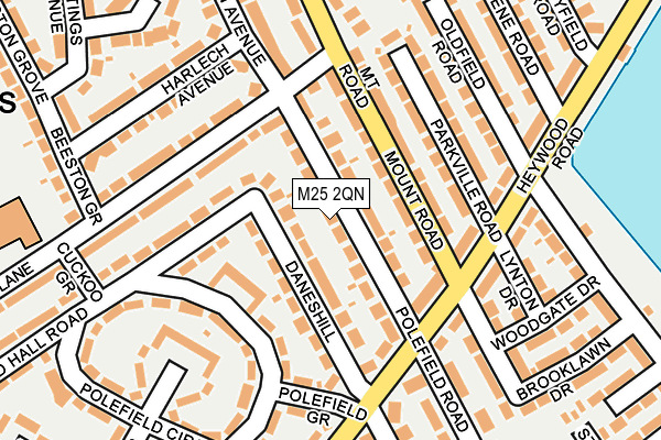 M25 2QN map - OS OpenMap – Local (Ordnance Survey)
