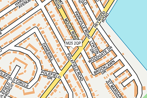 M25 2QP map - OS OpenMap – Local (Ordnance Survey)