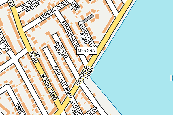 M25 2RA map - OS OpenMap – Local (Ordnance Survey)