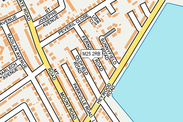 M25 2RB map - OS OpenMap – Local (Ordnance Survey)