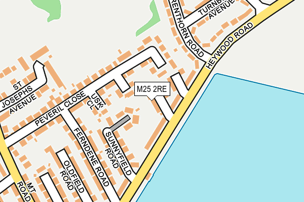 M25 2RE map - OS OpenMap – Local (Ordnance Survey)