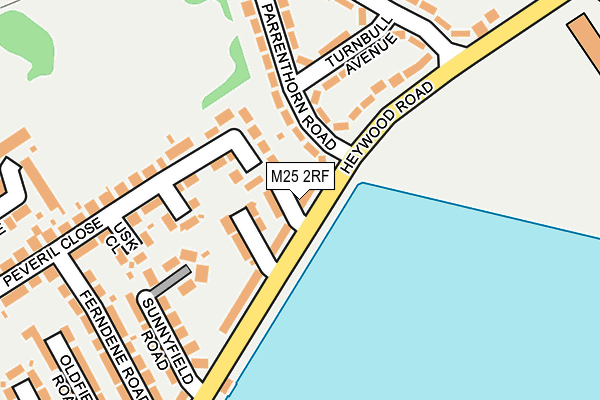 M25 2RF map - OS OpenMap – Local (Ordnance Survey)