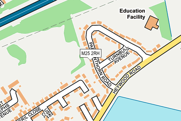 M25 2RH map - OS OpenMap – Local (Ordnance Survey)