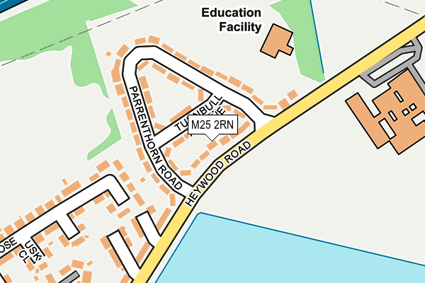 M25 2RN map - OS OpenMap – Local (Ordnance Survey)