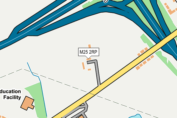 M25 2RP map - OS OpenMap – Local (Ordnance Survey)