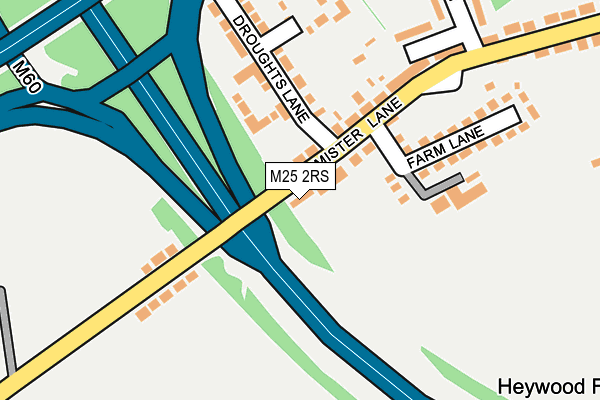 M25 2RS map - OS OpenMap – Local (Ordnance Survey)