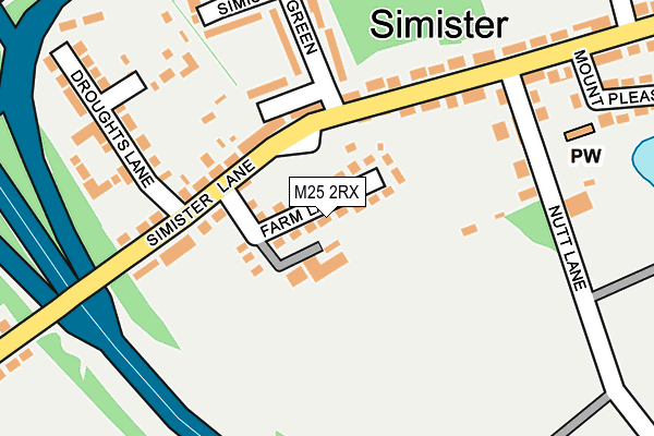 M25 2RX map - OS OpenMap – Local (Ordnance Survey)