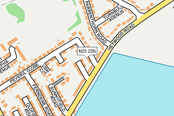 M25 2SN map - OS OpenMap – Local (Ordnance Survey)