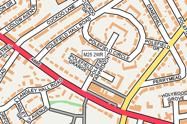 M25 2WR map - OS OpenMap – Local (Ordnance Survey)