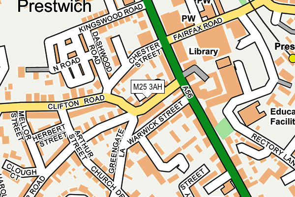 M25 3AH map - OS OpenMap – Local (Ordnance Survey)